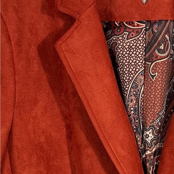 NWOT Tommy Hilfiger sz. 14 blazer, suede feel, sienna color, fall, academia - Picture 2 of 12